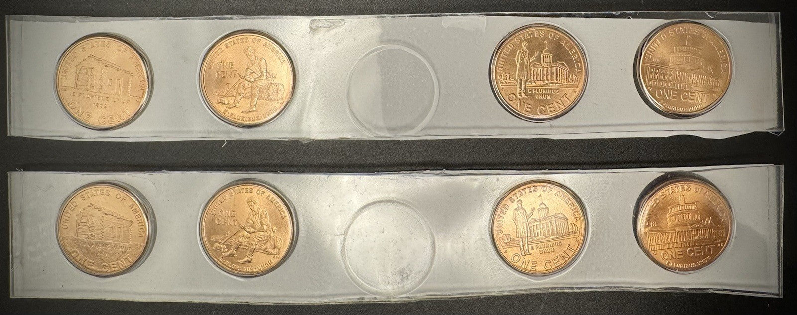 2009 Satin Finish Lincoln Bicentennial Cent P D Uncirculated 8 Copper Coin Set1
