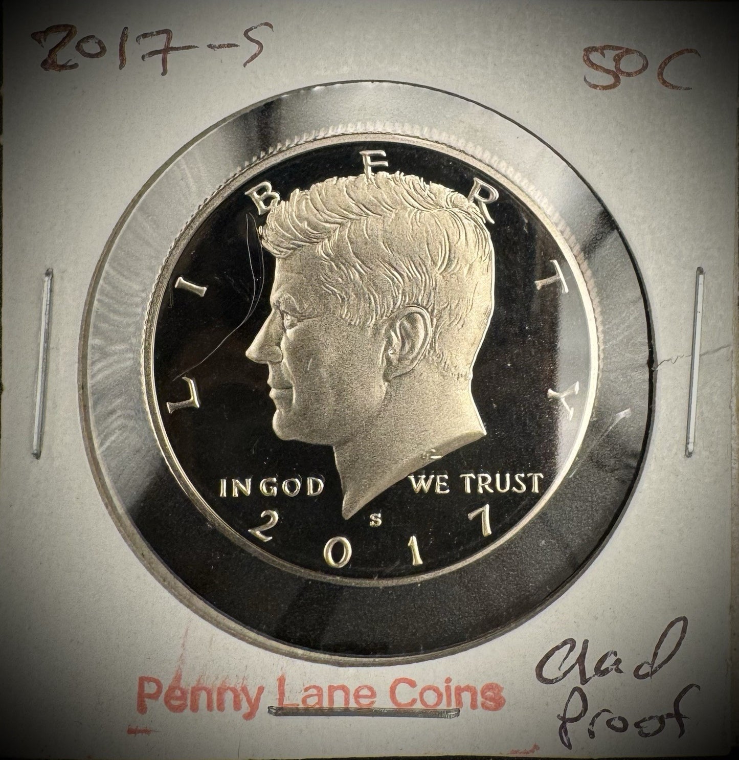 2017-S GEM PROOF Kennedy Half Dollar Clad 50C DEEP ULTRA CAMEO0