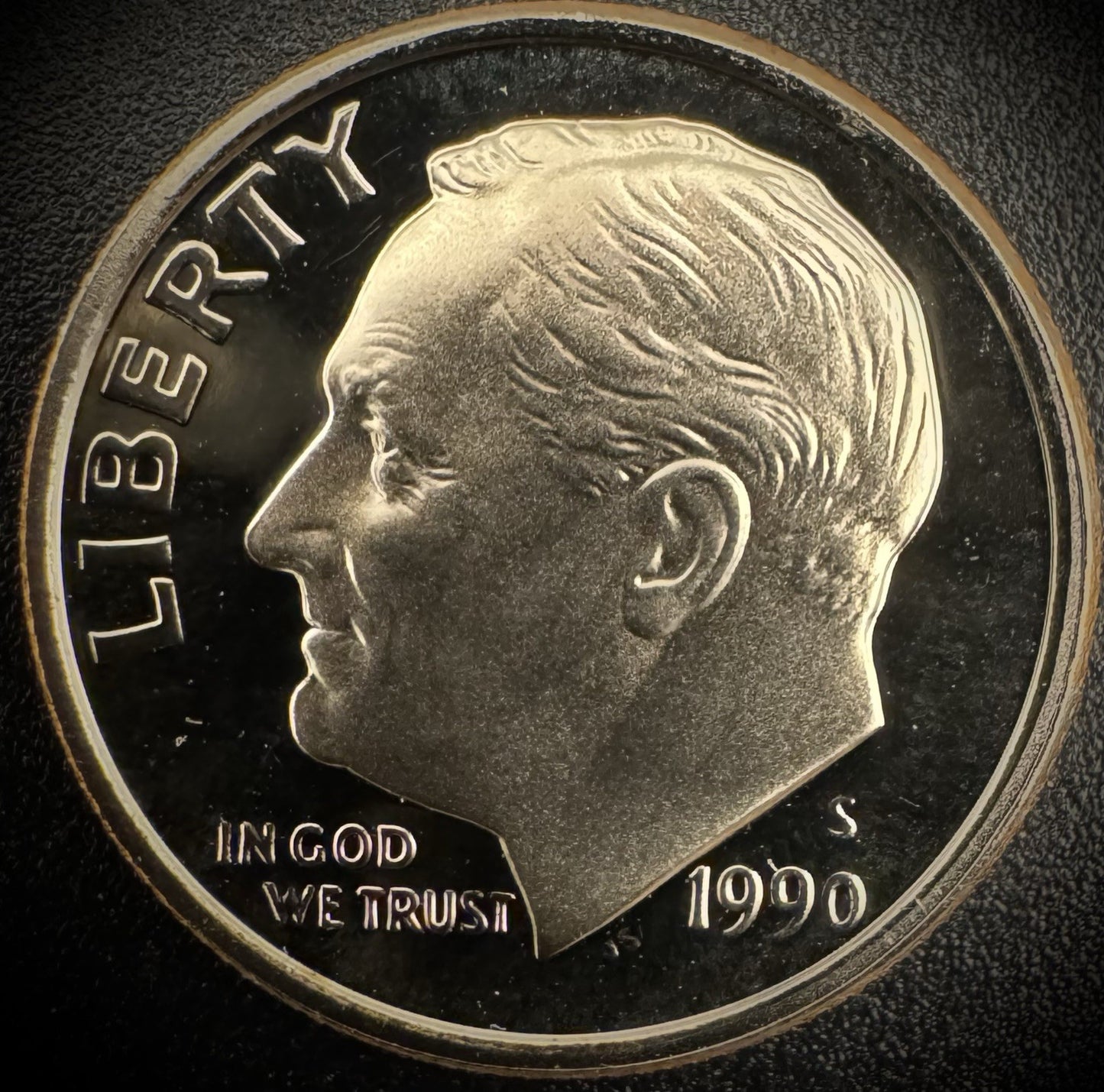1990-S GEM PROOF Roosevelt Dime 10C Clad DEEP CAMEO Coin From US Mint Proof Set0