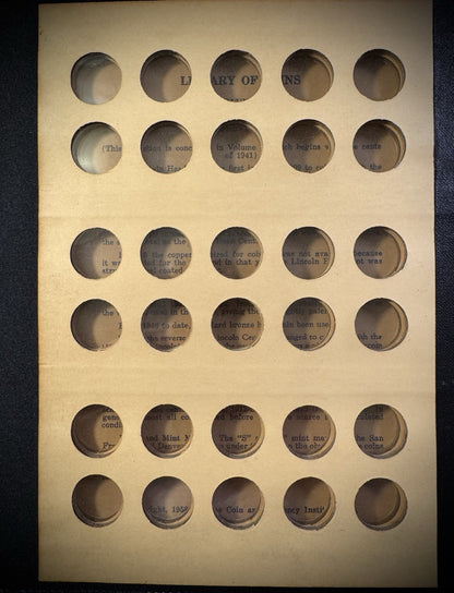 Never Used Vintage Library of Coins Lincoln Cents Part 1 1909-1940 VOL 2 Album5