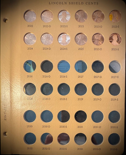 2010-2025 P D S Lincoln Shield Cent COMPLETE 48 Coin w PROOFS in NEW Dansco 81044