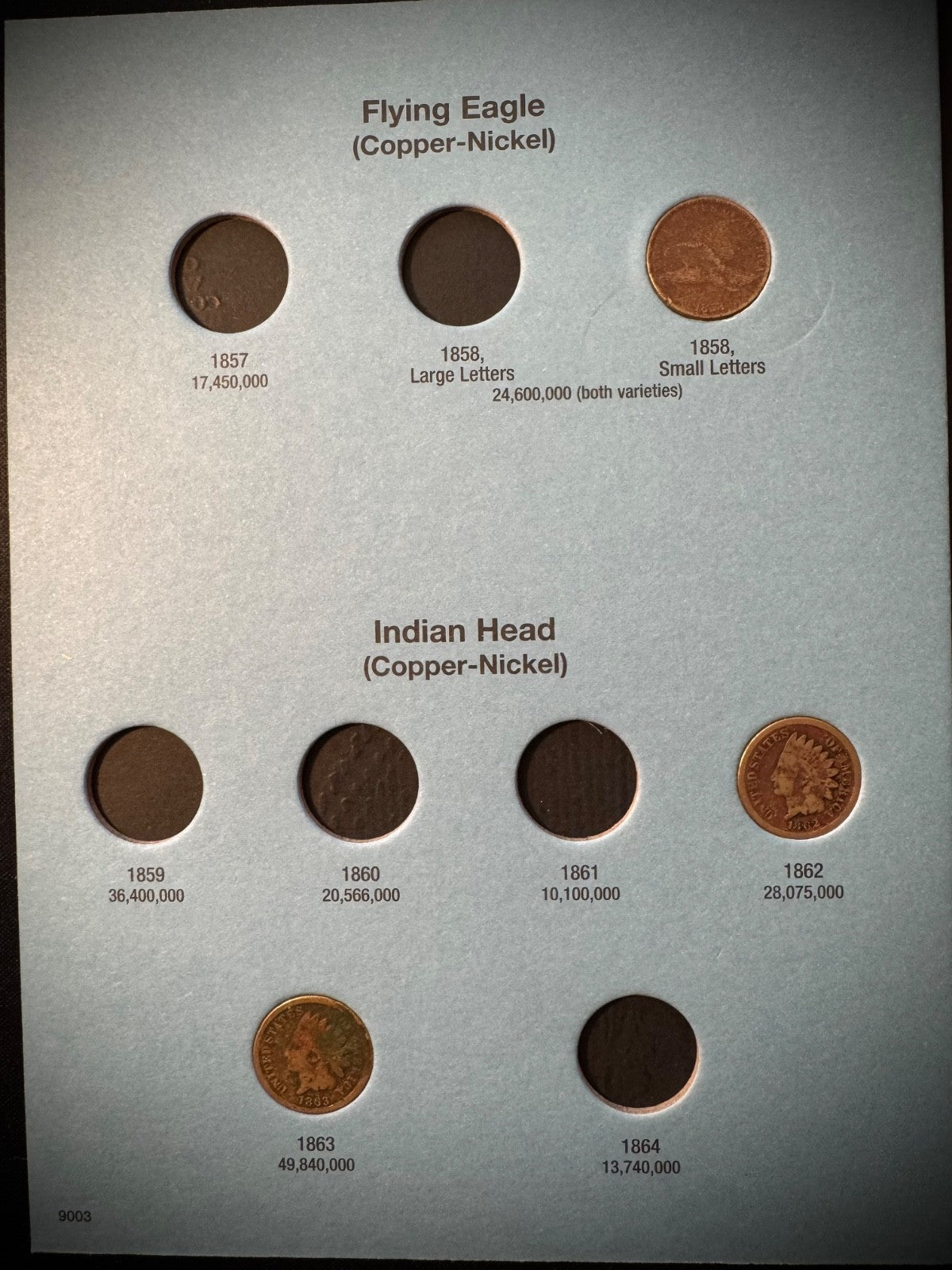1857-1909 Flying Eagle Indian Head Cent Collection 26 Coins Starter Set Whitman1