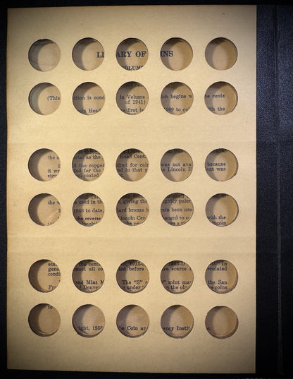 Never Used Vintage Library of Coins Lincoln Cents Part 1 1909-1940 VOL 2 Album3