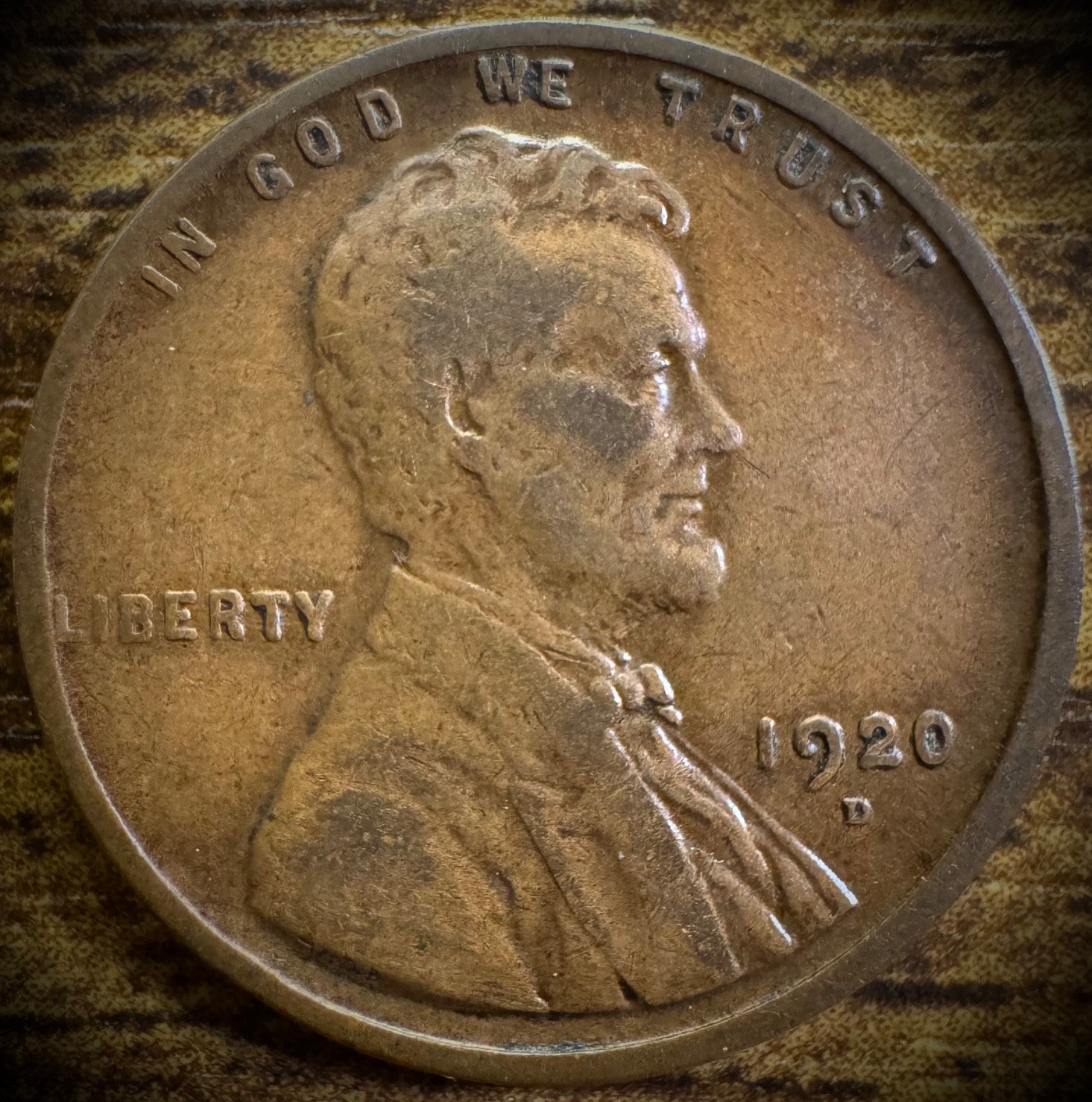 1920-D Lincoln Wheat Penny Cent0