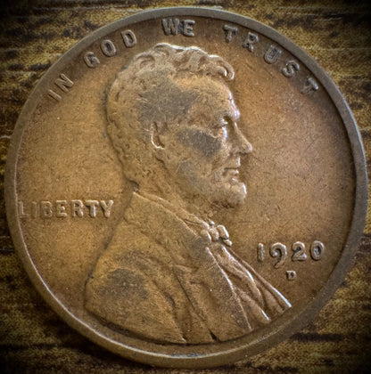 1920-D Lincoln Wheat Penny Cent0