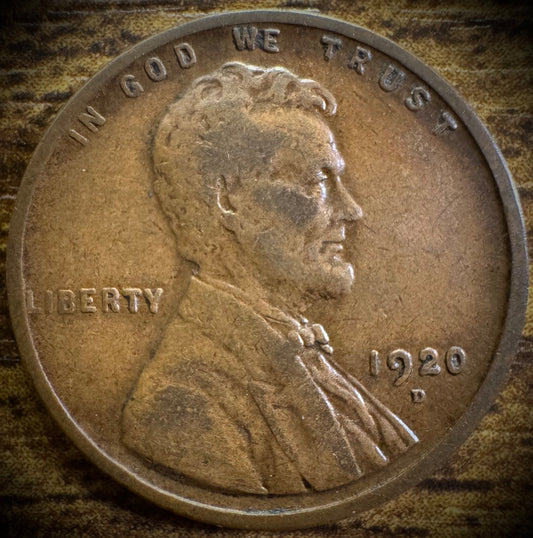 1920-D Lincoln Wheat Penny Cent0