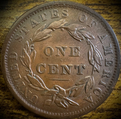 1838 Large Cent XF Coronet Head Matron Style1