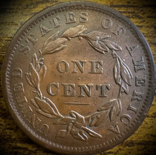 1838 Large Cent XF Coronet Head Matron Style1