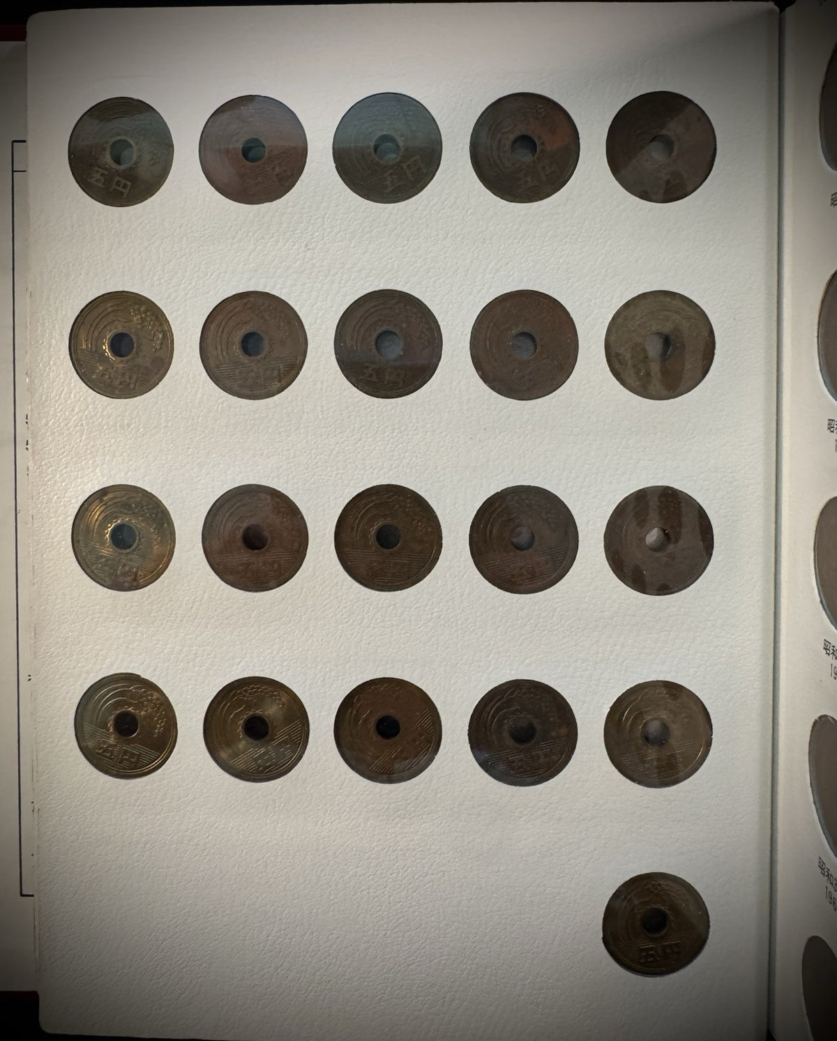 Japan Current Coins Holder COMPLETE Collection of 113 Japanese Coins Red Album5