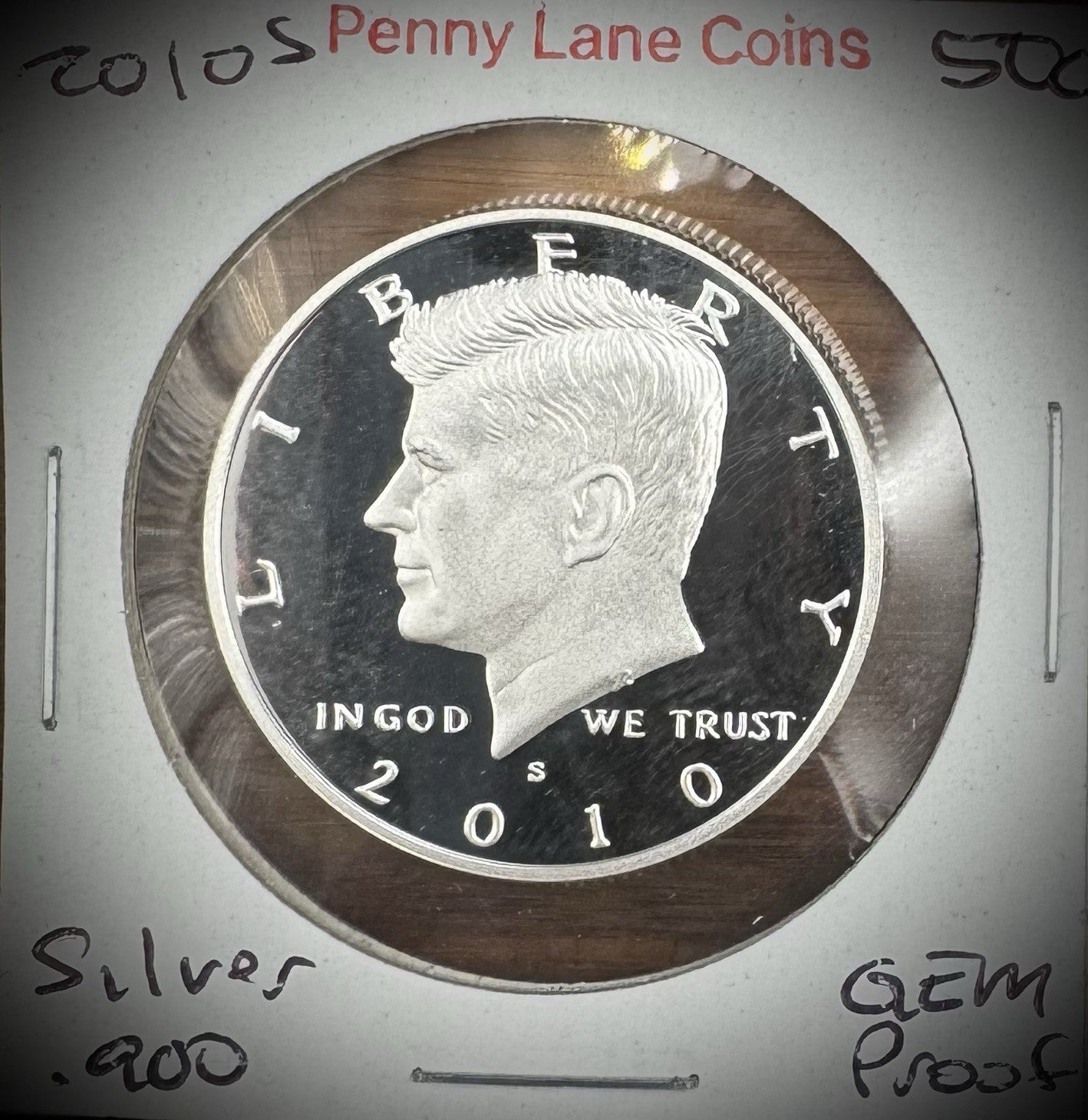2010S 90% SILVER GEM PROOF Kennedy Half Dollar 50C .900 Fine DEEP ULTRA CAMEO2