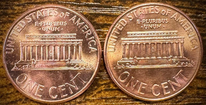 2005 P & D Lincoln Memorial Cent BU 2 Coin Set From Original Rolls1