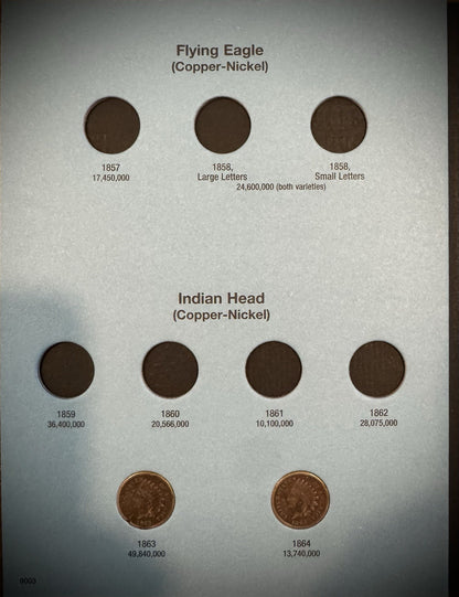 1857-1909 Flying Eagle Indian Head Cent Collection 28 Coins Starter Set Whitman1