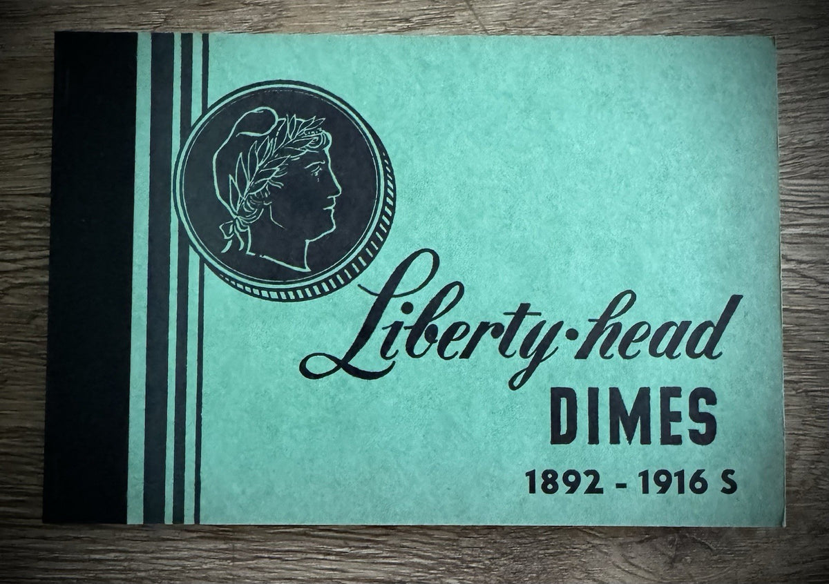 Never Used Vintage Meghrig Barber Dimes 1892-1916 G-6 Album Empty No Coins0