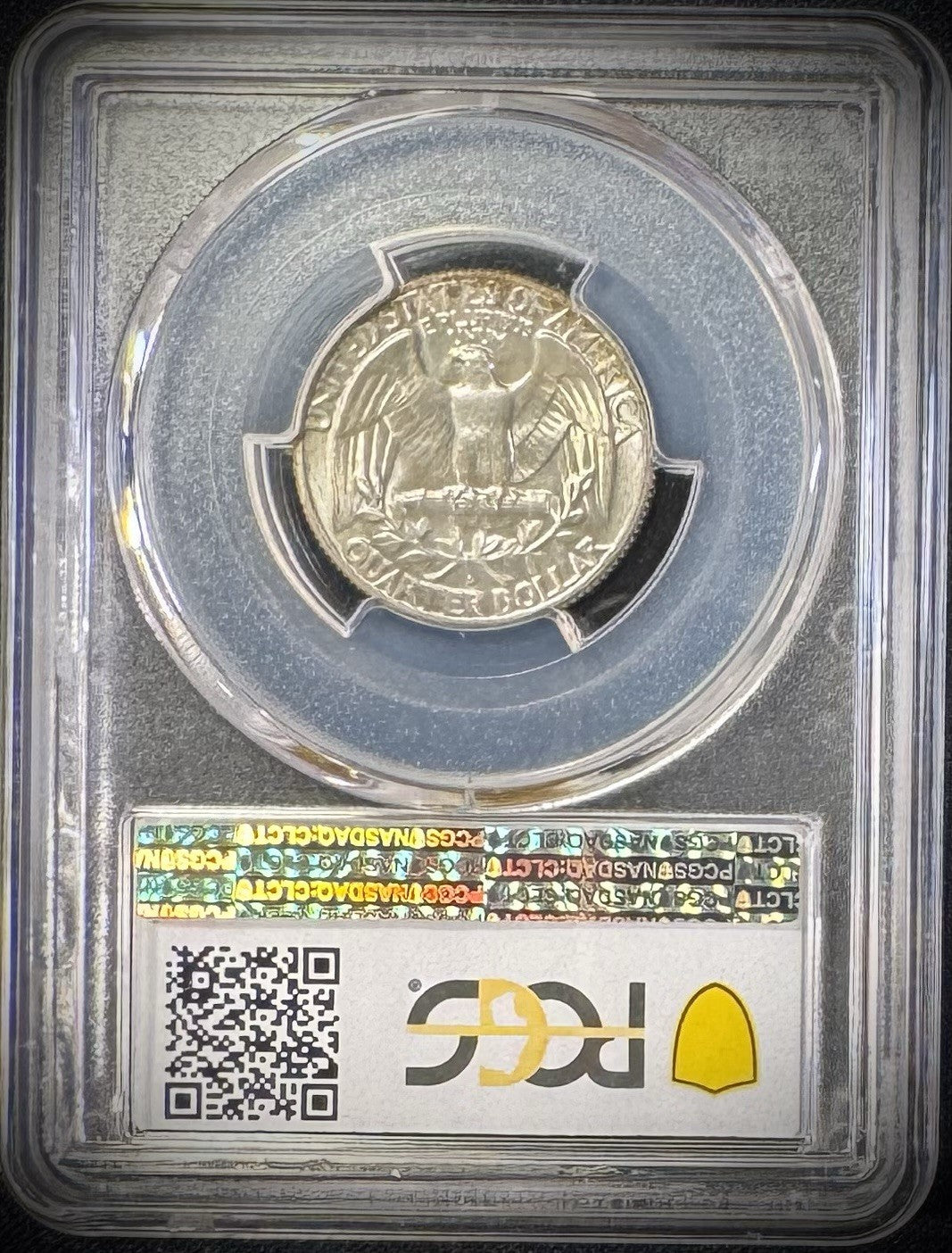 1958 D Silver Washington Quarter PCGS MS66 SEE VIDEO MULTICOLOR CARTWHEEL TONING1