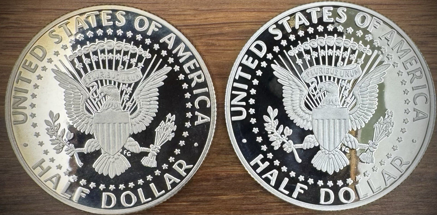 2020-S Kennedy Half Dollar GEM PROOF .999 Silver & Clad 2 Coin Lot Set1