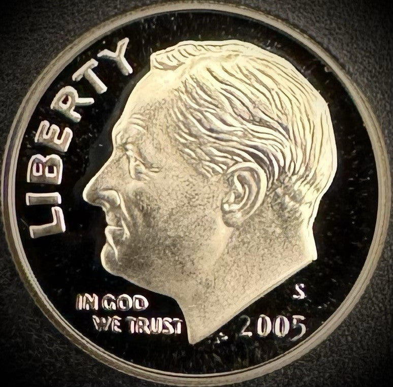 2005-S GEM PROOF Roosevelt Dime 10C Clad DEEP CAMEO Coin0
