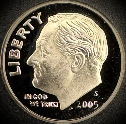 2005-S GEM PROOF Roosevelt Dime 10C Clad DEEP CAMEO Coin0