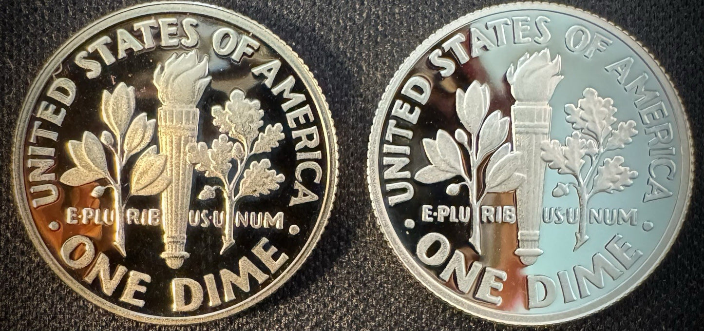 2020-S 99.9% SILVER And Clad PROOF Roosevelt Dime 10C .999 Fine Lot Of 2 Coins1