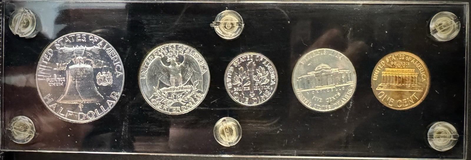 1962 US Mint Proof Set Gem PROOF Coins In New Capital Holder 90% Silver3