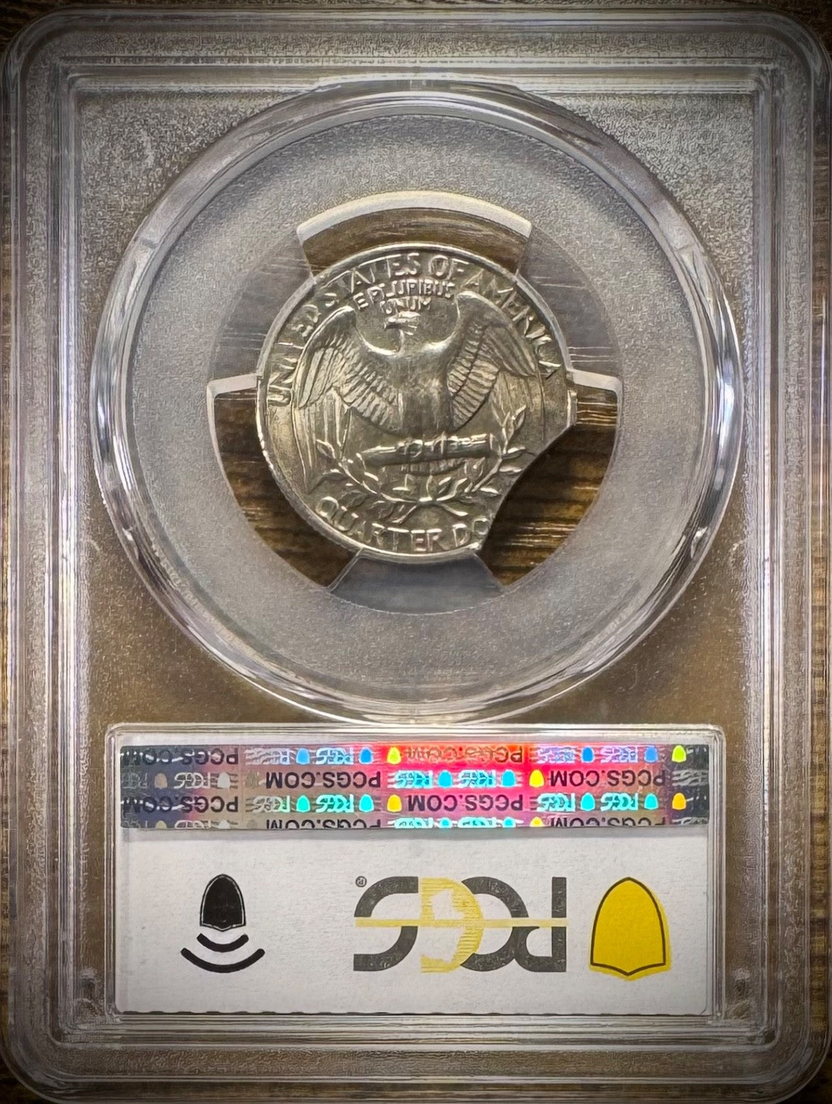 1983-P Washington Quarter PCGS MS63 MINT ERROR 7% Double Curved Clip TRUE VIEW2
