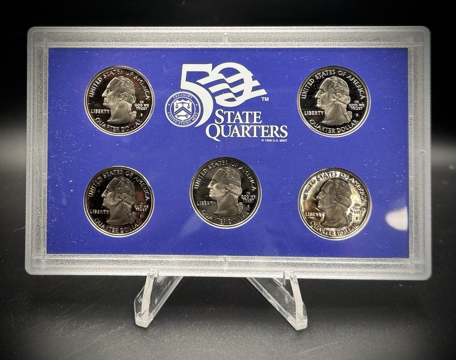 2006-S State Quarter GEM PROOF Clad 5 Coin Set w 2006 US Mint Box and COA1