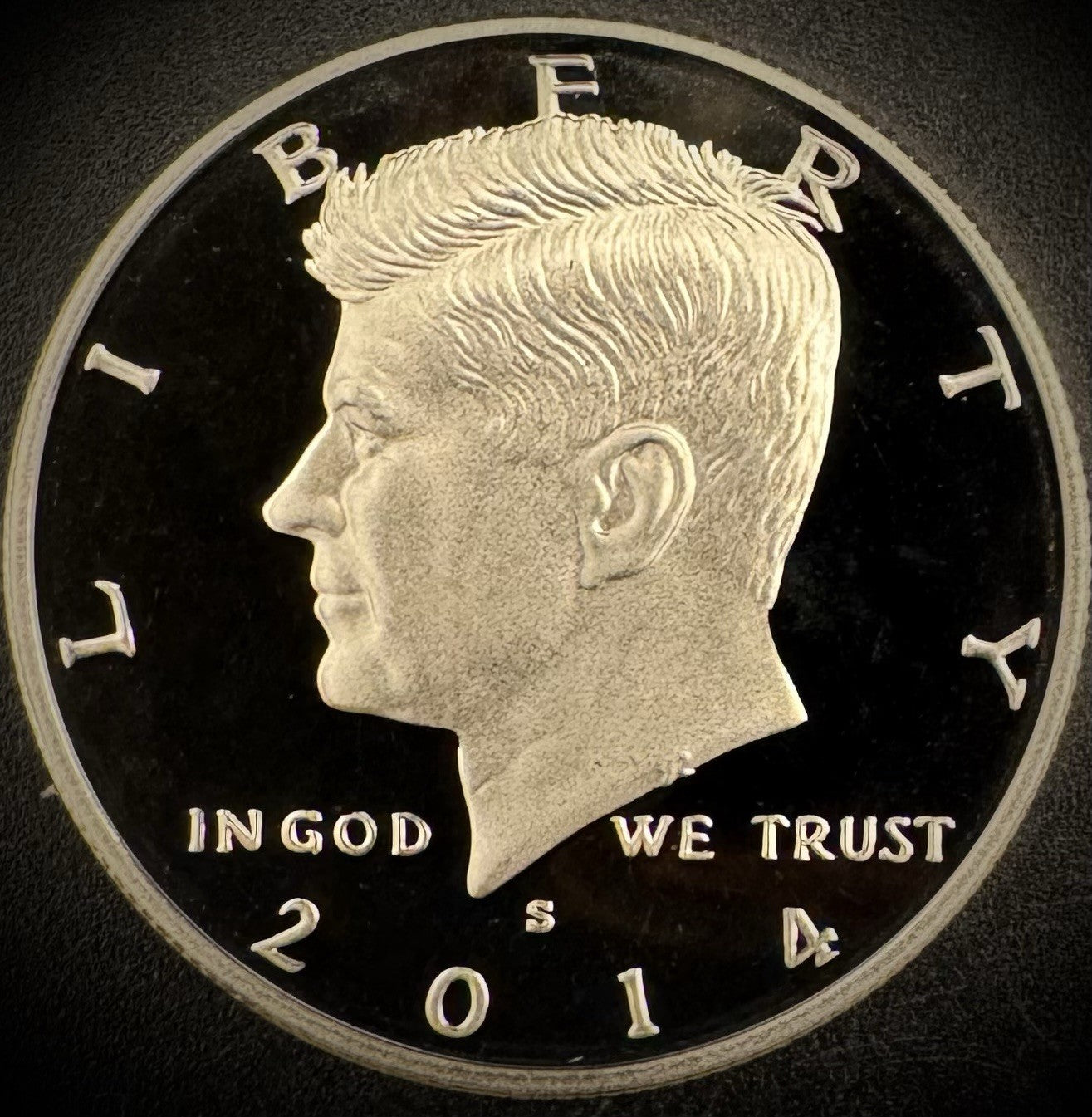 2014-S Kennedy Half Dollar GEM PROOF Clad DEEP ULTRA CAMEO Coin0