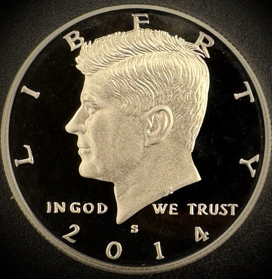 2014-S Kennedy Half Dollar GEM PROOF Clad DEEP ULTRA CAMEO Coin0