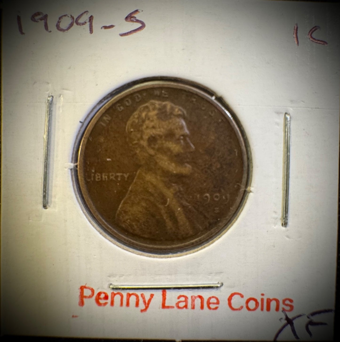 1909-S Lincoln Wheat Cent XFGENUINE KEY DATE2