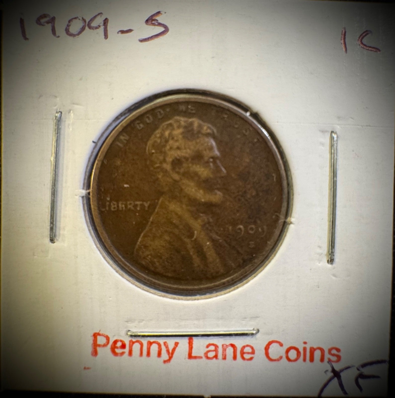 1909-S Lincoln Wheat Cent XFGENUINE KEY DATE2
