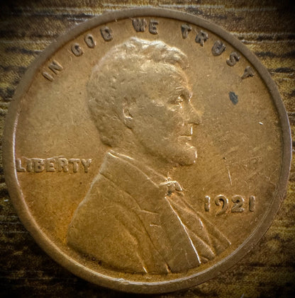 1921 Lincoln Wheat Penny Cent VF0