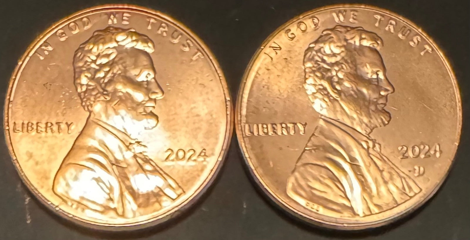 2024 Lincoln Shield Cent P D Uncirculated BU 2 Coin Lot From Original Rolls0