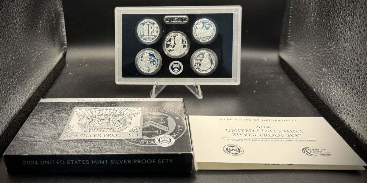2024-S .999 SILVER American Women PROOF Quarter Set w 2024 US MINT Box & COA0