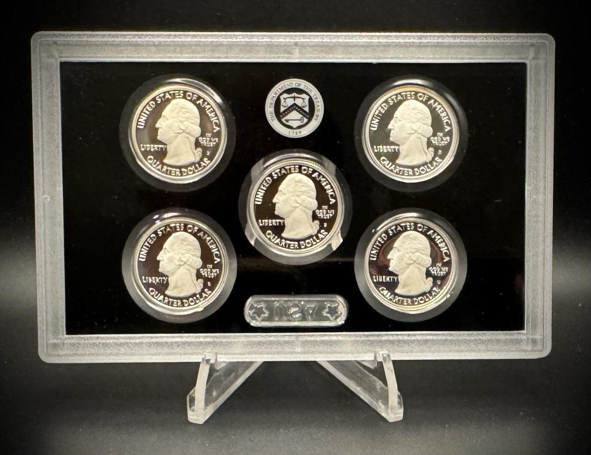 2018-S 90% SILVER America the Beautiful PROOF Quarter Set w 2018 US MINT Box COA2