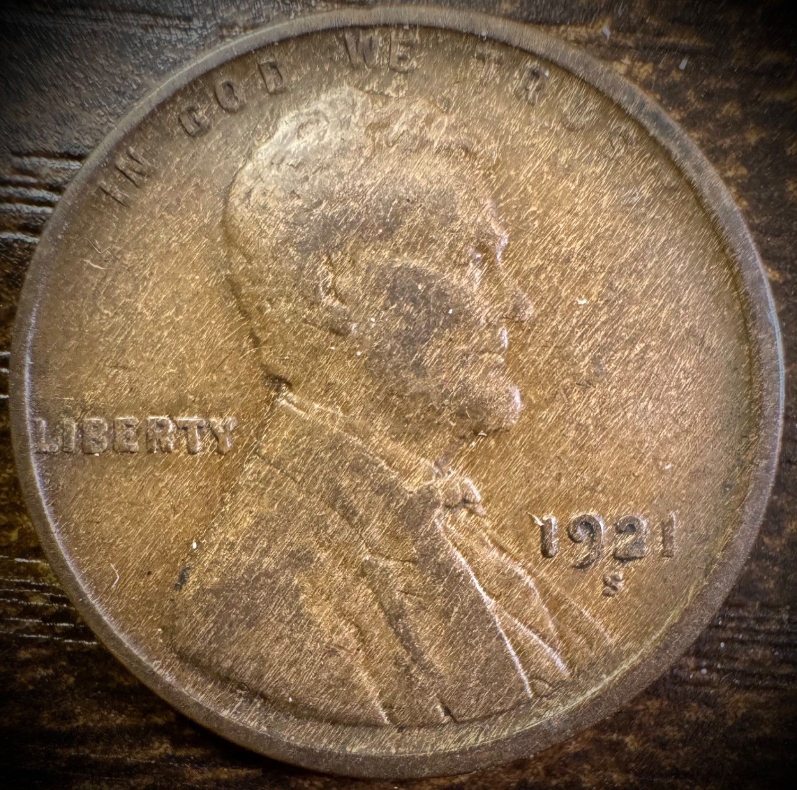 1921-S Lincoln Wheat Cent Penny #10