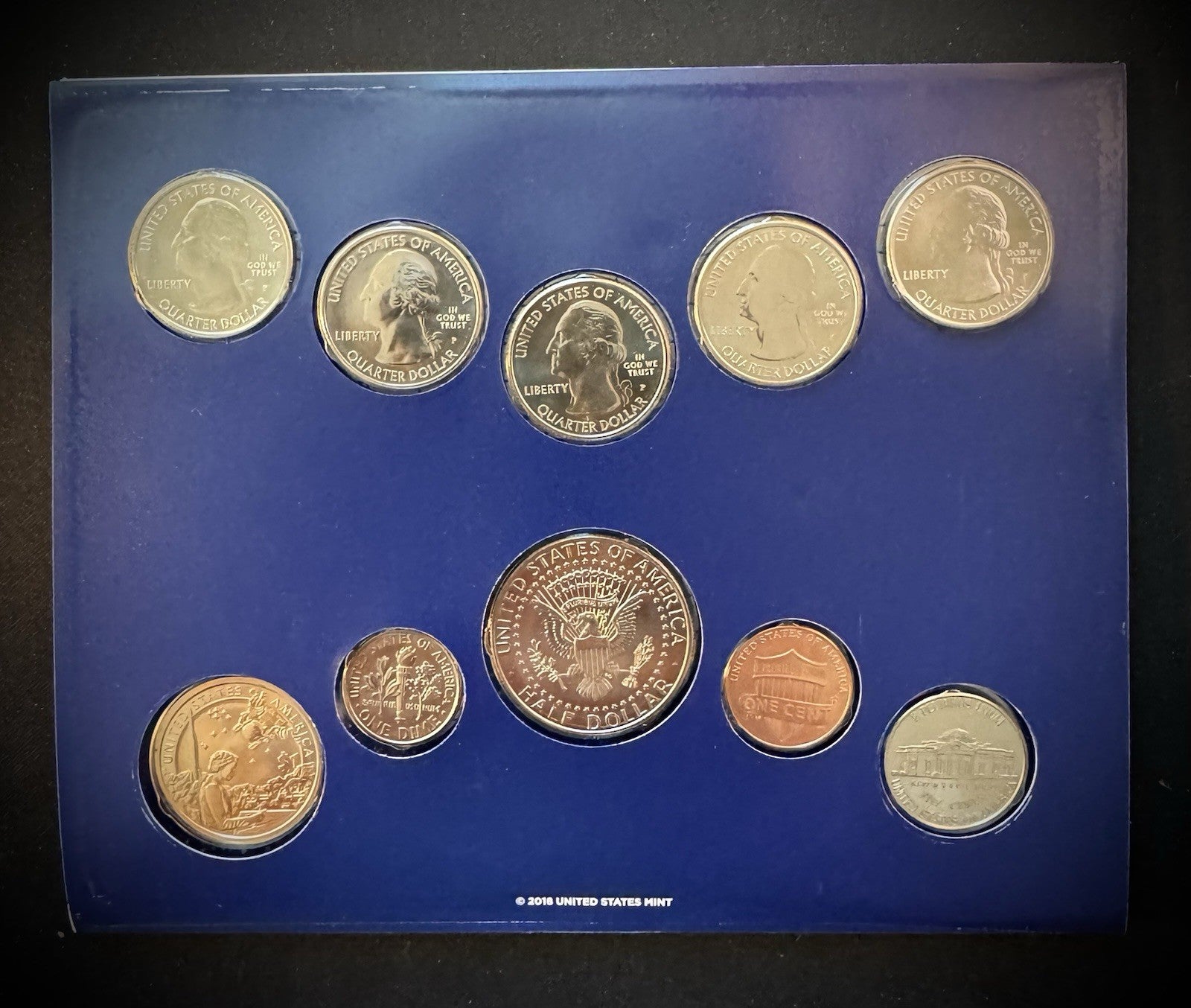 2019 US Mint Uncirculated 20 Coin Set P & D Philadelphia & Denver 10 Coins Each3