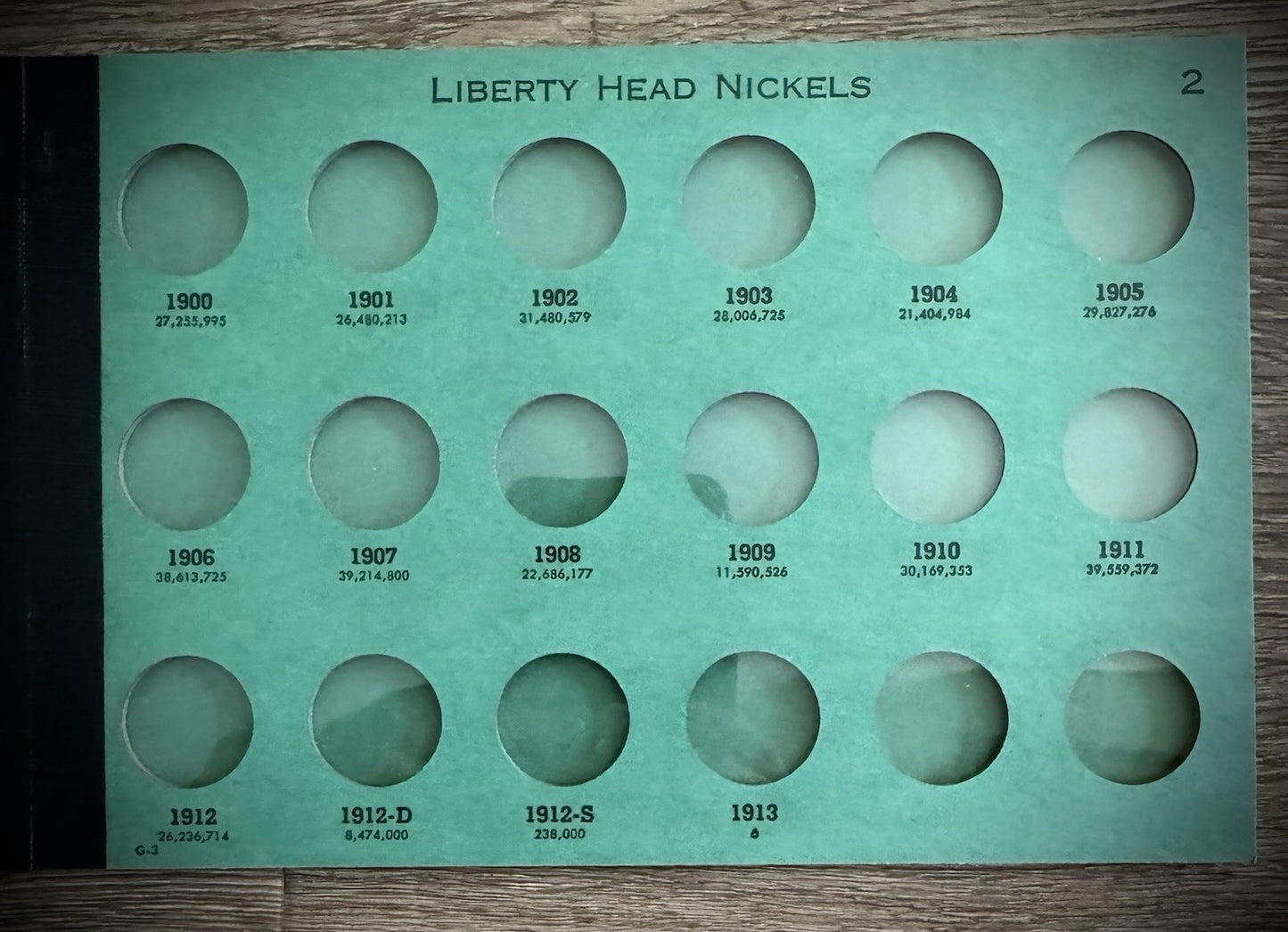 Never Used Vintage Meghrig V Nickel 1883-1913 G-3 Album Empty No Coins2