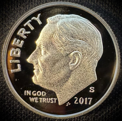 2017-S 90% SILVER And Clad PROOF Roosevelt Dime 10C .900 Fine Lot Of 2 Coins3