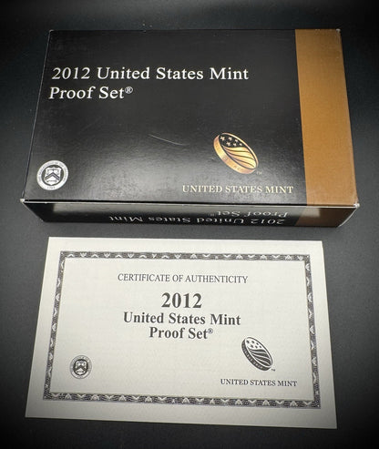 2012-S ATB Quarter GEM PROOF Clad 5 Coin Set w 2012 US Mint Box and COA3