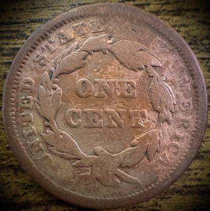 1840 Large Cent Coronet Head Braided Hair Style Small Date #21