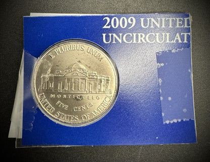 2009 P Satin Finish Jefferson Nickel Coin From US Mint Uncirculated Set1