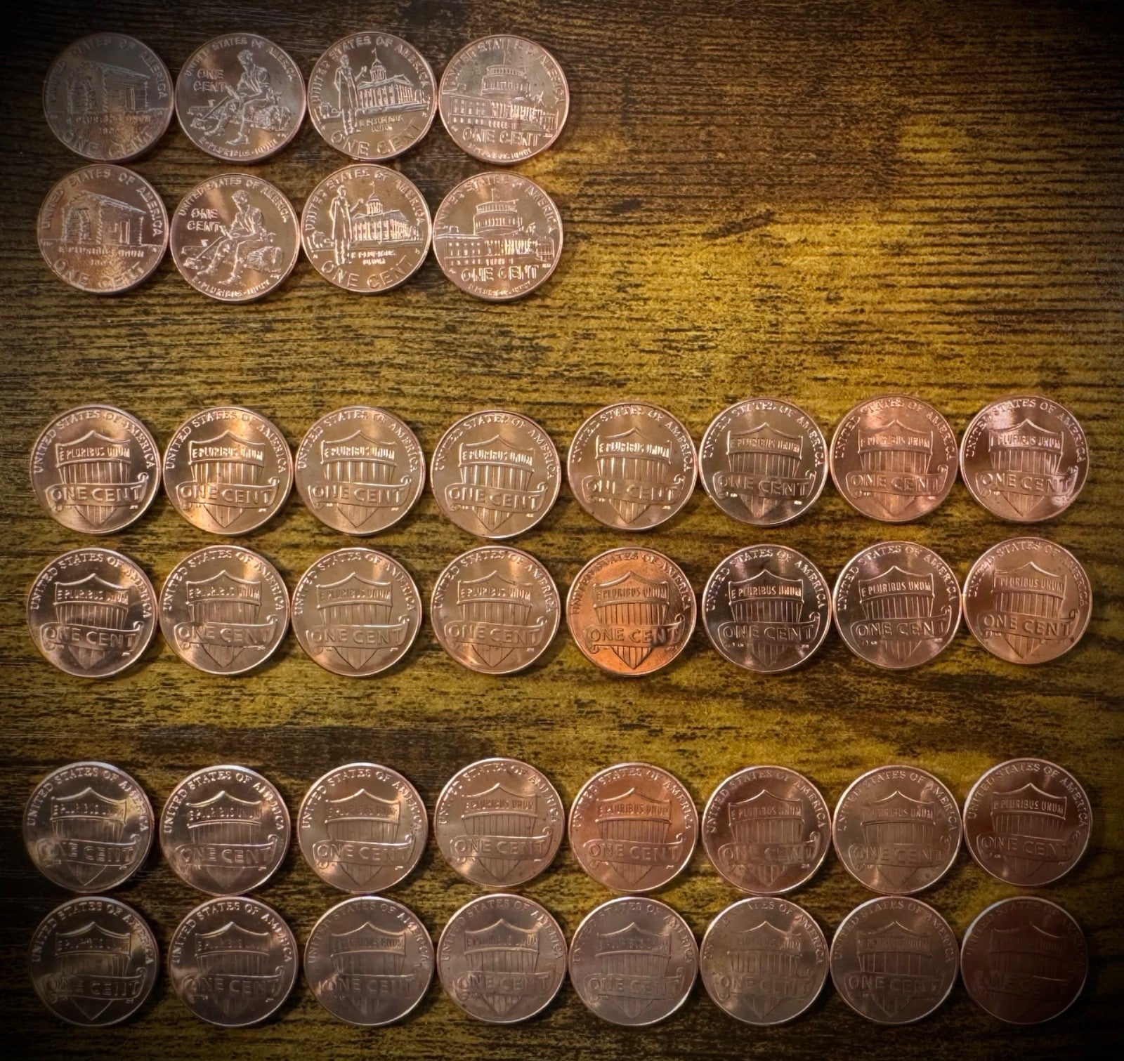 2009-2025 Lincoln Shield Cent Penny P D Uncirculated 40 Coin Set From Rolls1