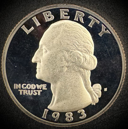 1983-S Washington Quarter PROOF Clad Coin0