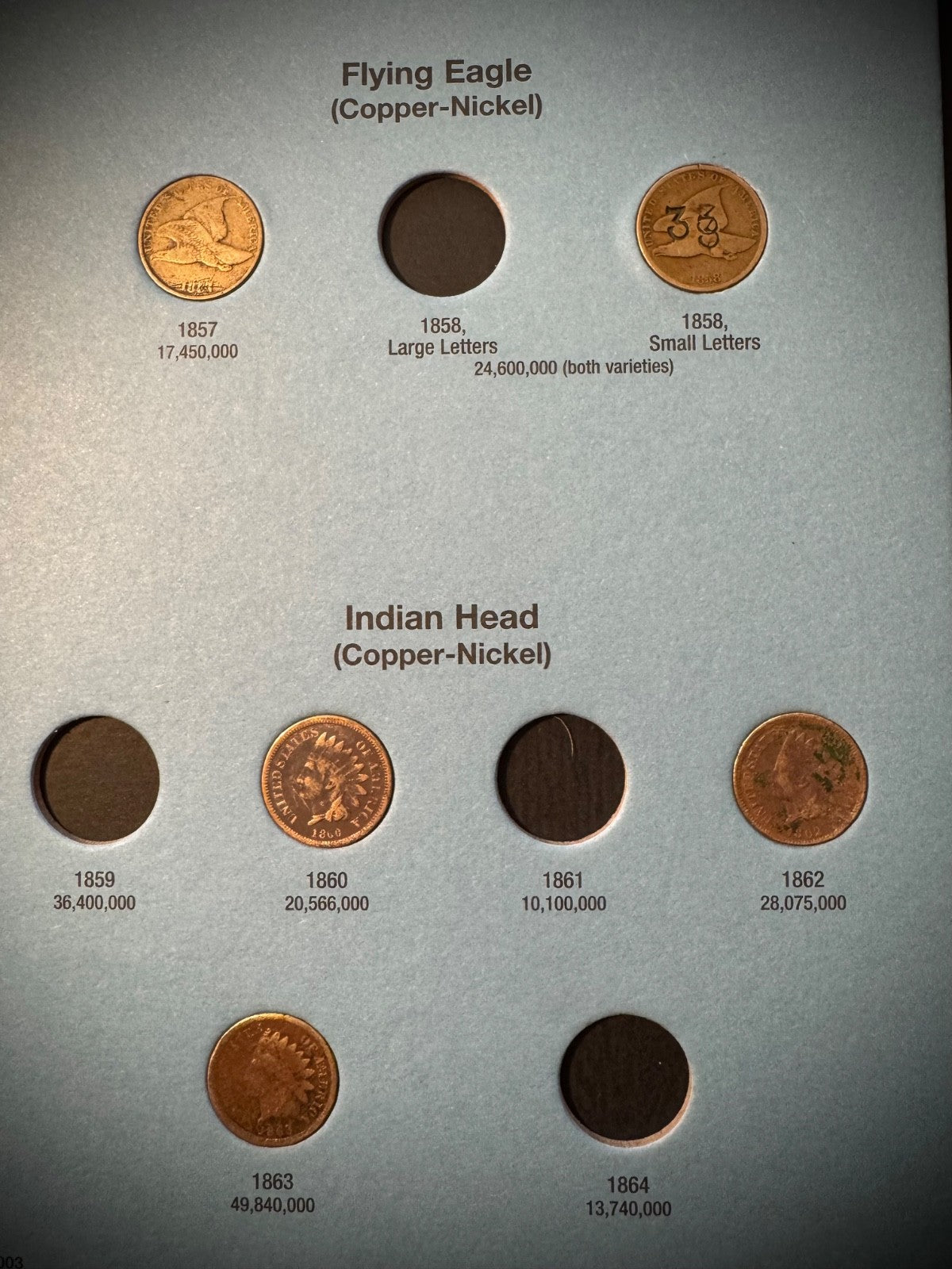 1857-1909 Flying Eagle Indian Head Cent Collection 29 Coins Starter Set Whitman1