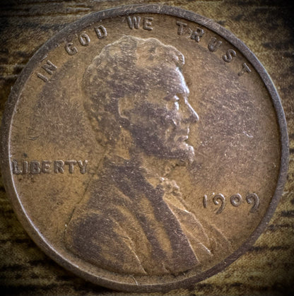 1909-P VDB Lincoln Wheat Cent Penny First Year Of Type0