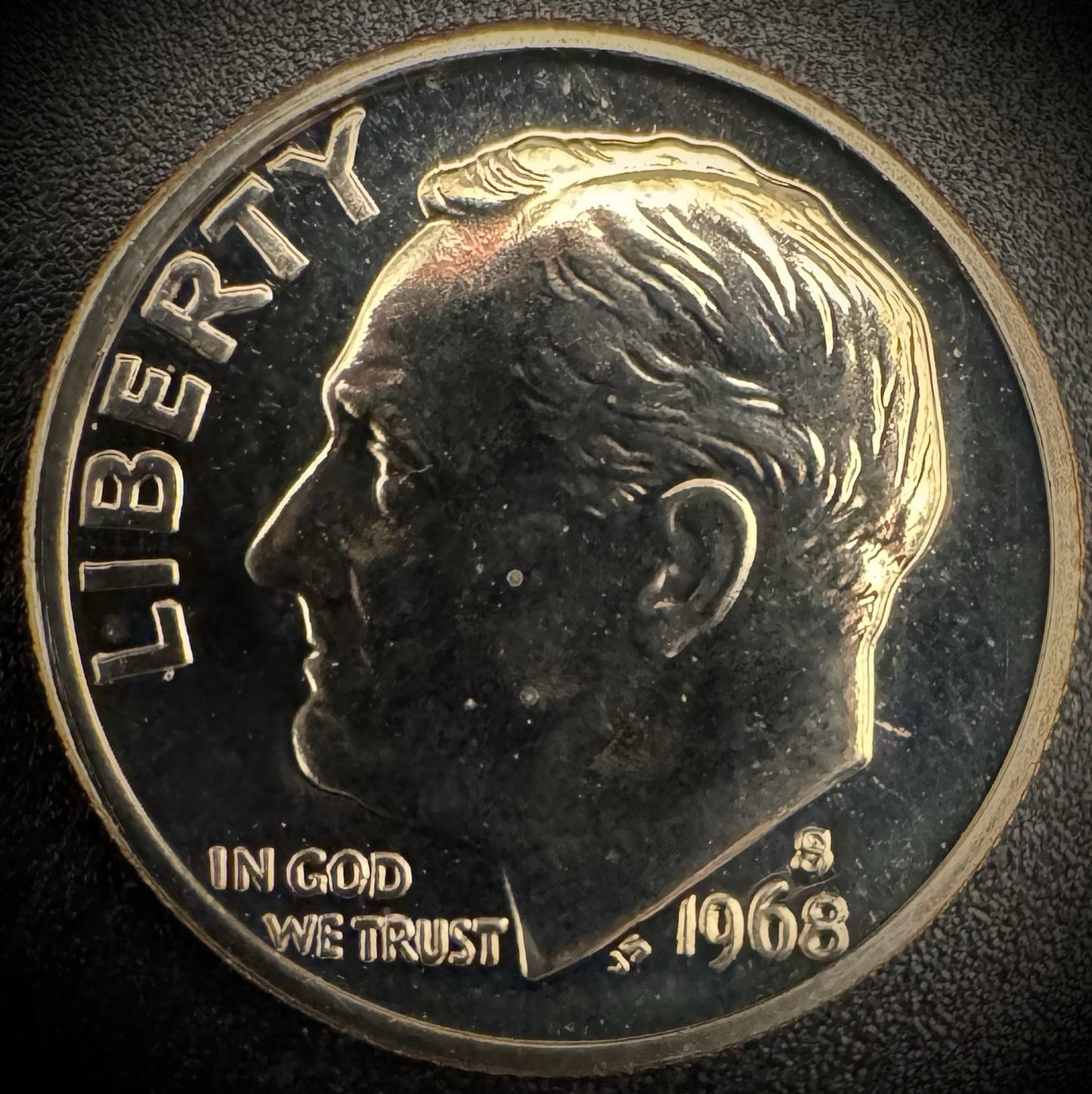 1968-S PROOF Roosevelt Dime 10C Clad Coin From US Mint Proof Set0