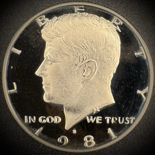 1981-S PROOF Kennedy Half Dollar Clad 50C DEEP ULTRA CAMEO0