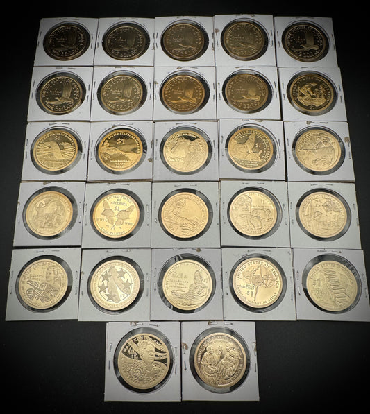 2000-2026-S Sacagawea Proof Dollar Collection Complete set of 27 coins