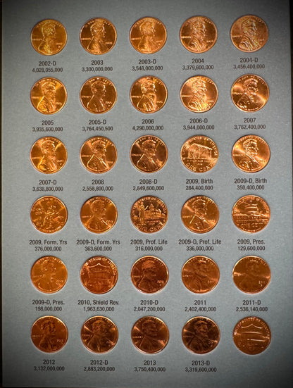 1909 VDB-2025 P D S Lincoln Cent Set NEAR Complete 270 Coins SEMI-KEYS Whitmans