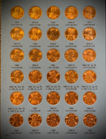 1909 VDB-2025 P D S Lincoln Cent Set NEAR Complete 270 Coins SEMI-KEYS Whitmans