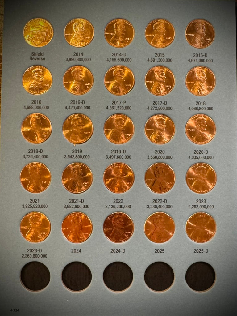 1909 VDB-2025 P D S Lincoln Cent Set NEAR Complete 270 Coins SEMI-KEYS Whitmans